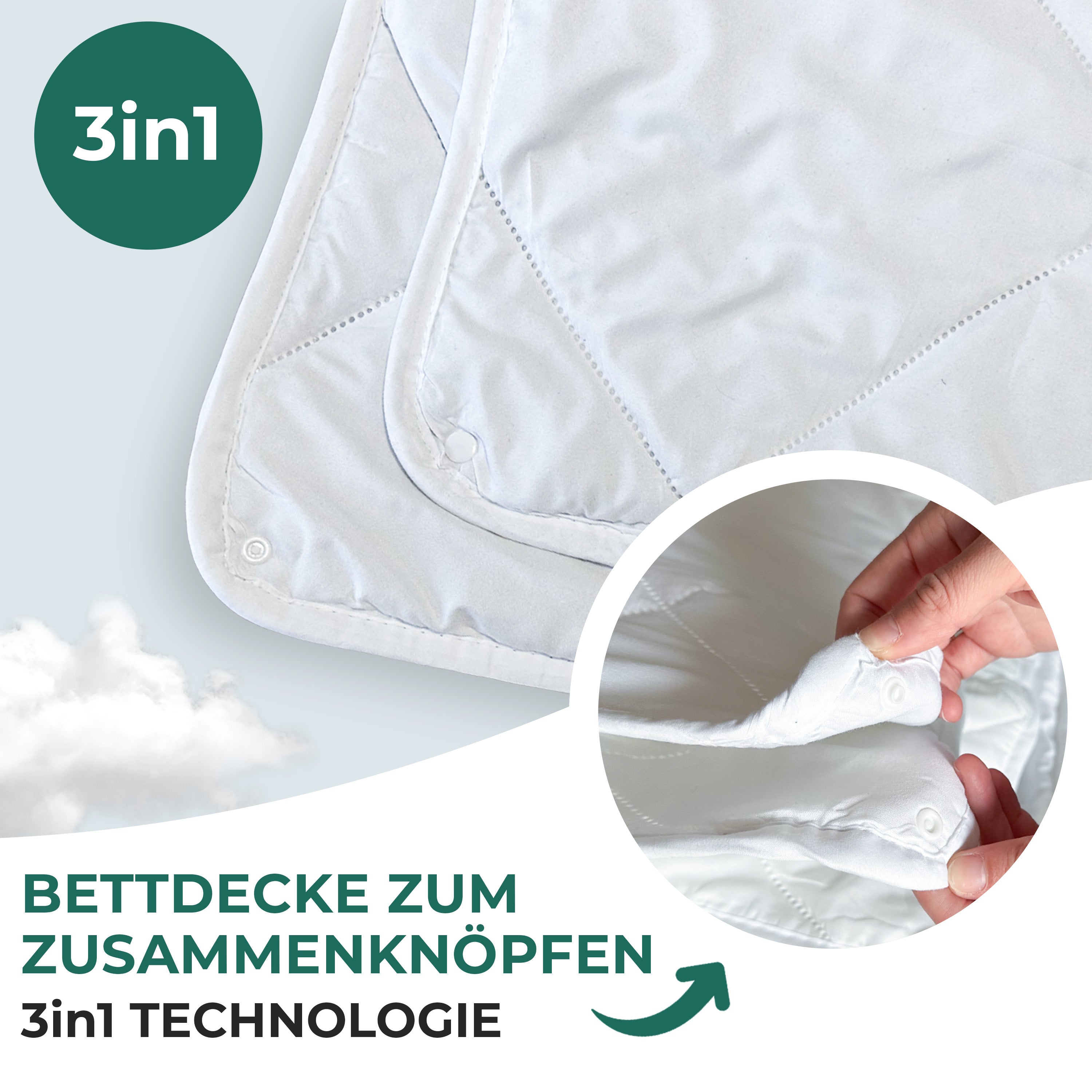 Mikrofaser Bettdecke - 4-Jahreszeitendecke