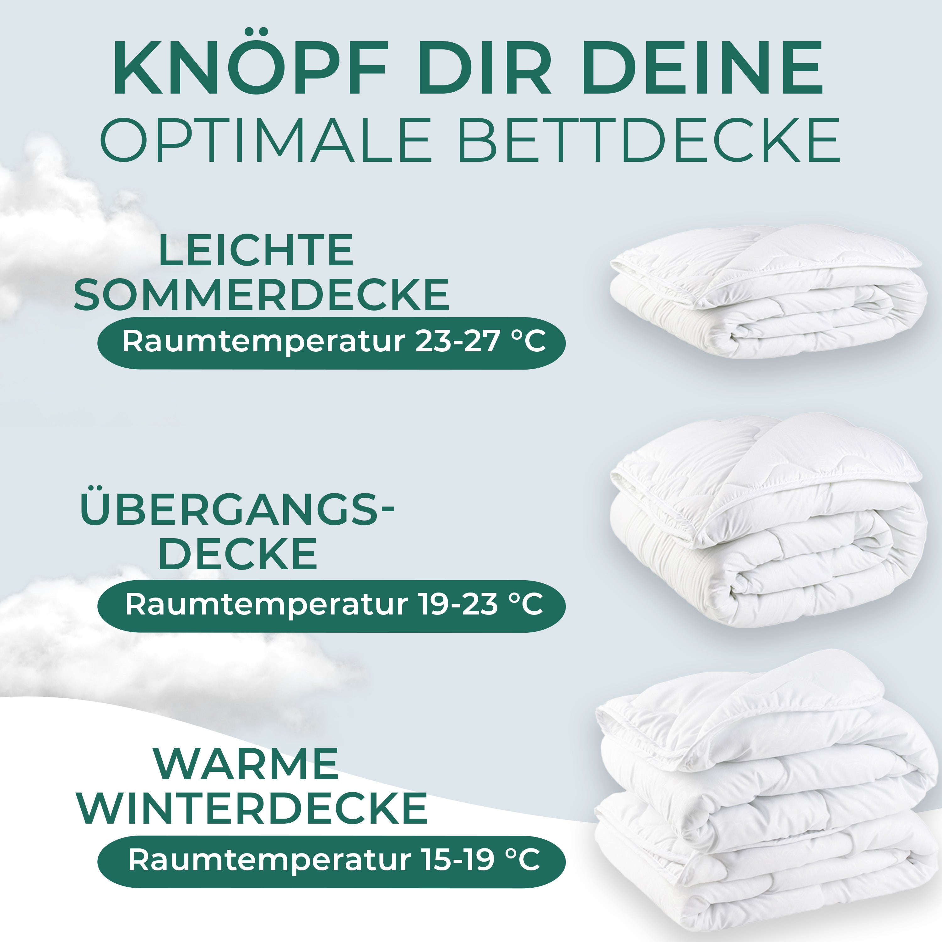Mikrofaser Bettdecke - 4-Jahreszeitendecke