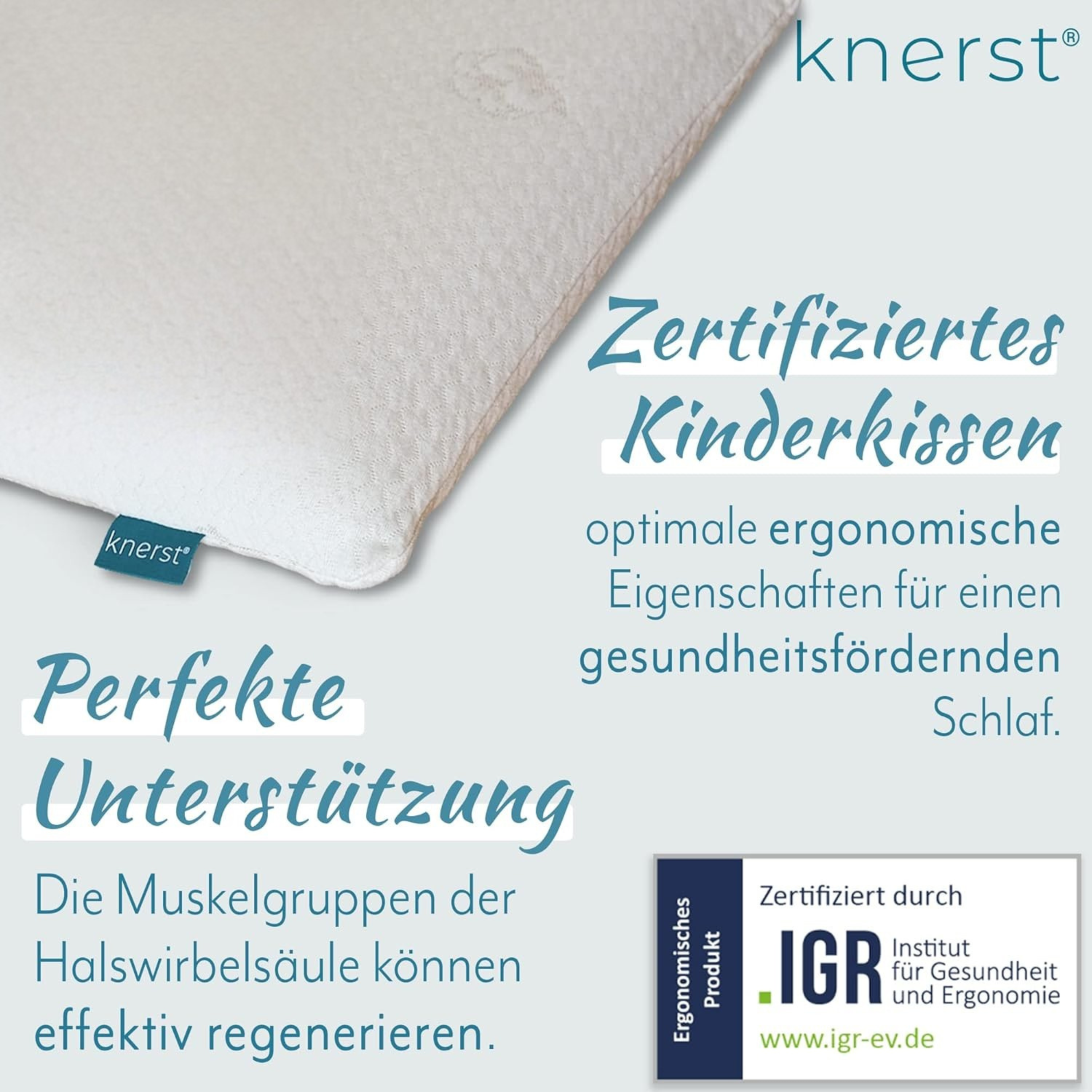 Ergonomisches Kinderkopfkissen aus Memory Foam