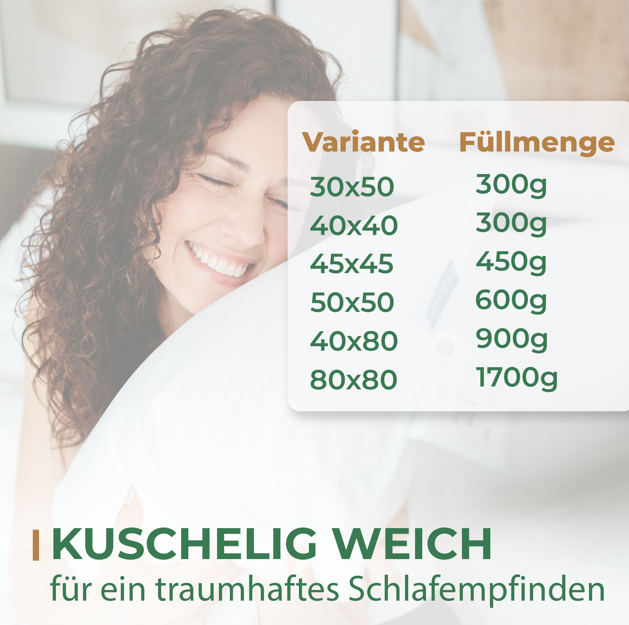 Federkissen Hergestellt in Deutschland