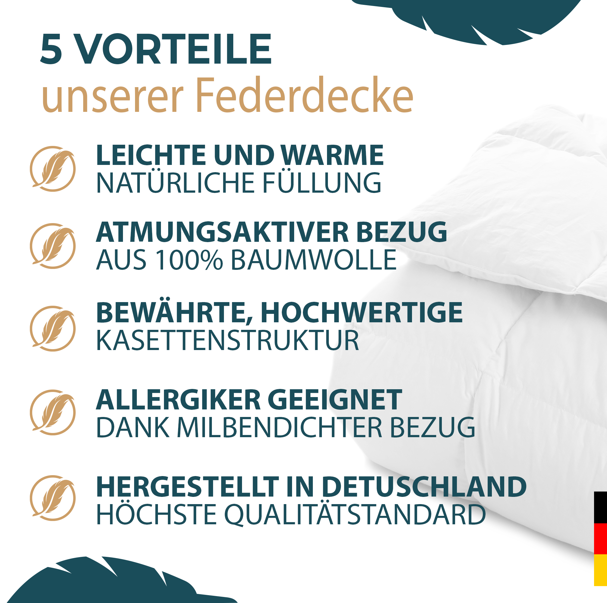 Feder Bettdecke