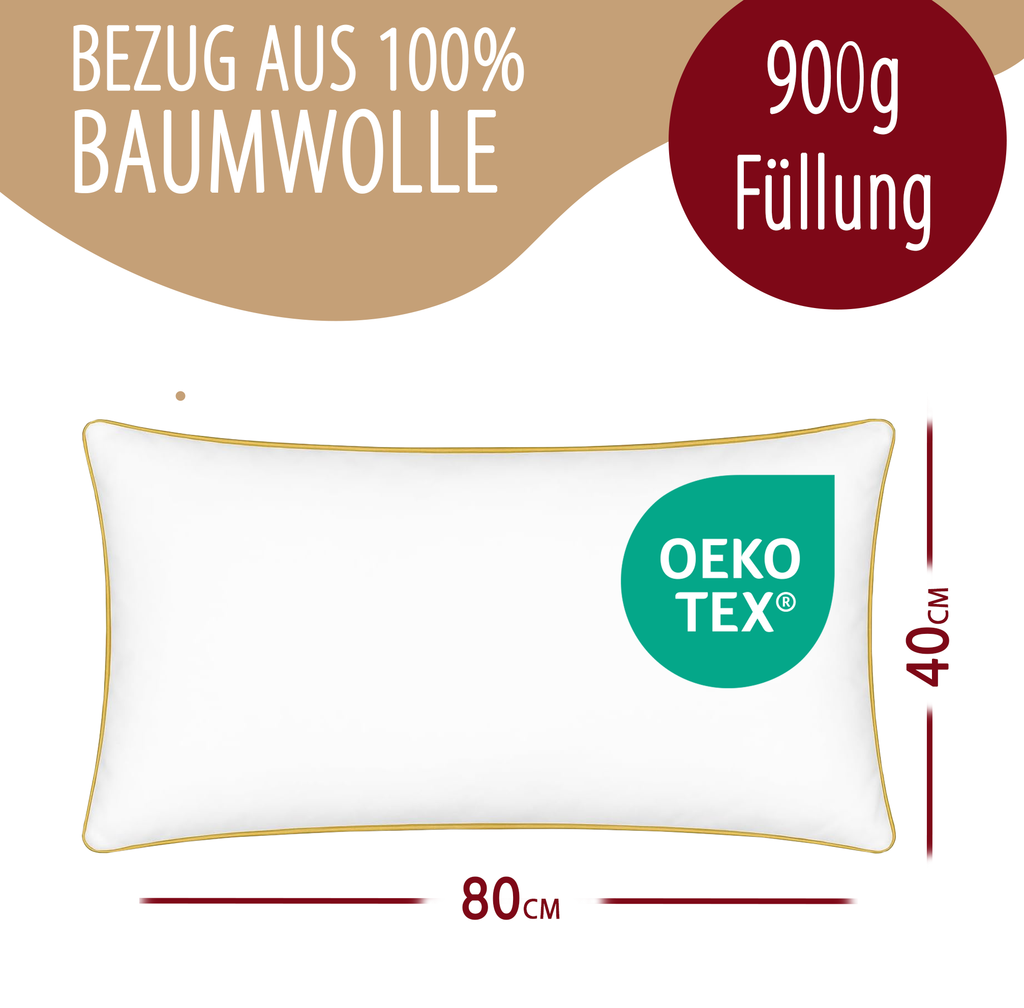 Evan Browns® Federkopfkissen - 100% Federfüllung
