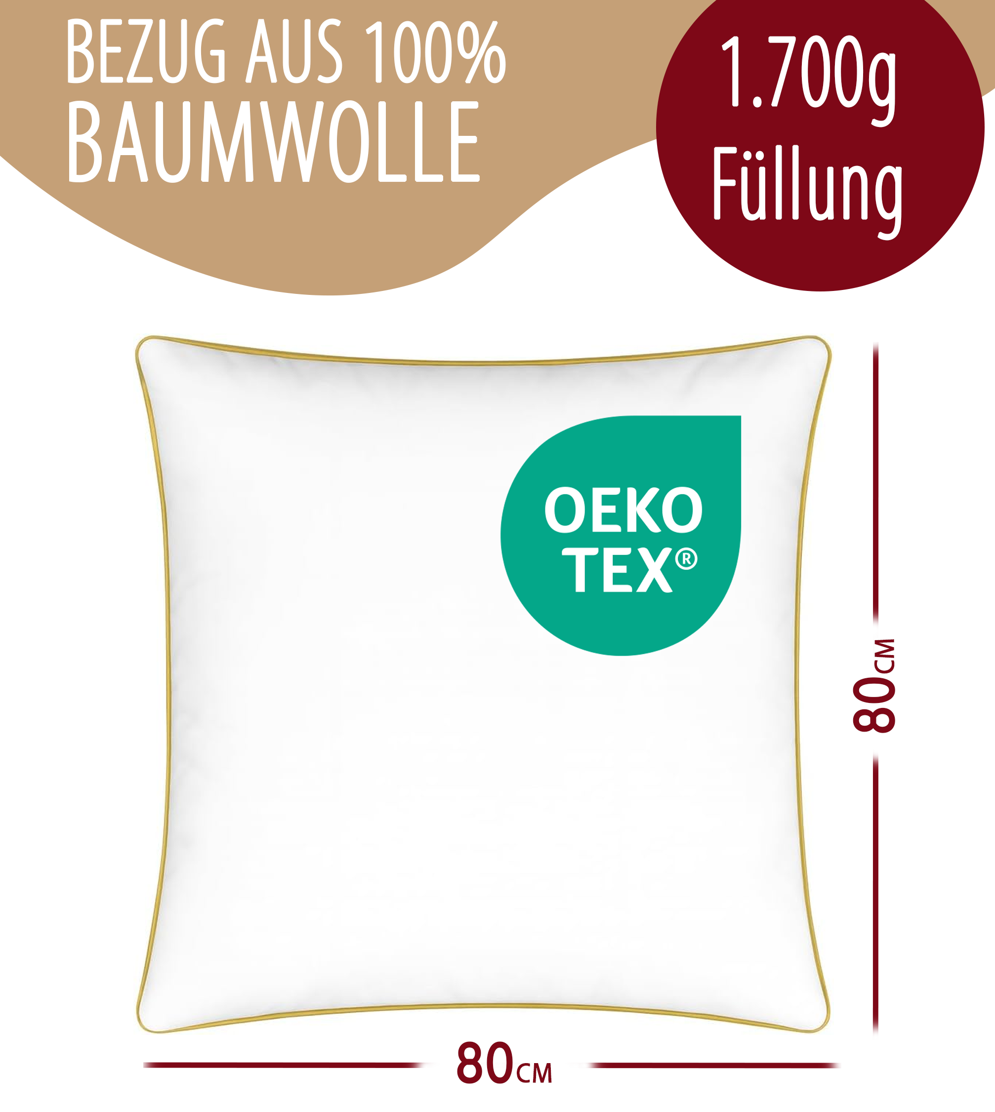 Evan Browns® Federkopfkissen - 100% Federfüllung