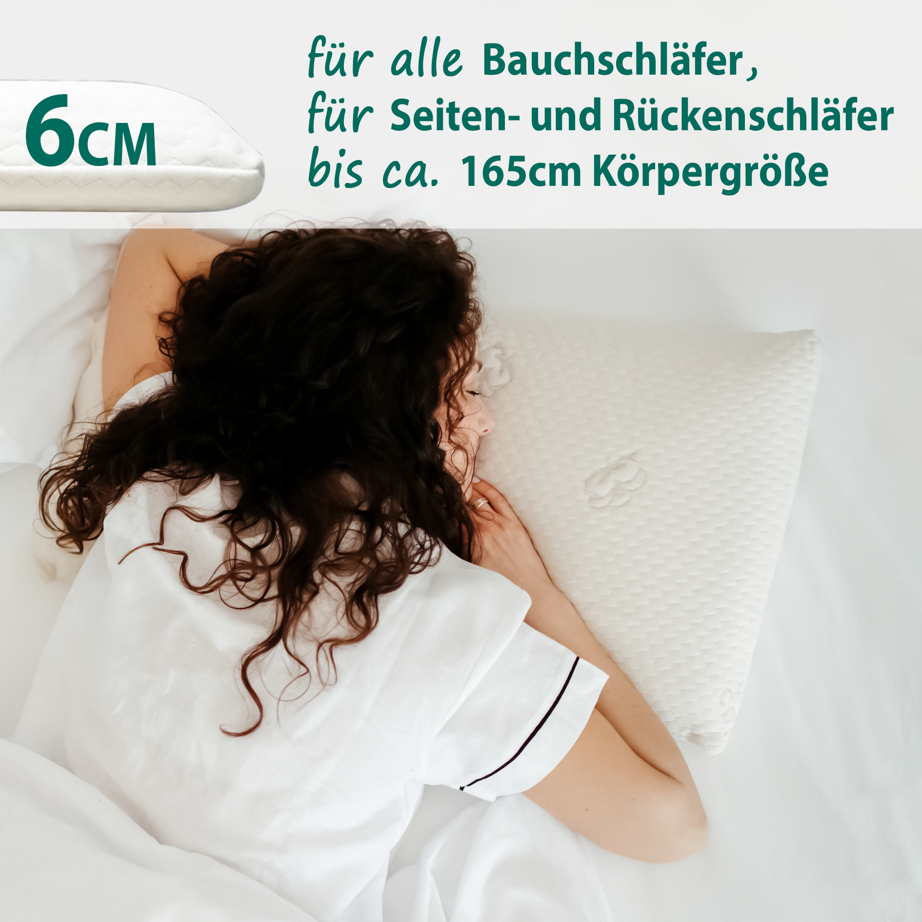 Memory Foam Kopfkissen - für alle Schlafpositionen