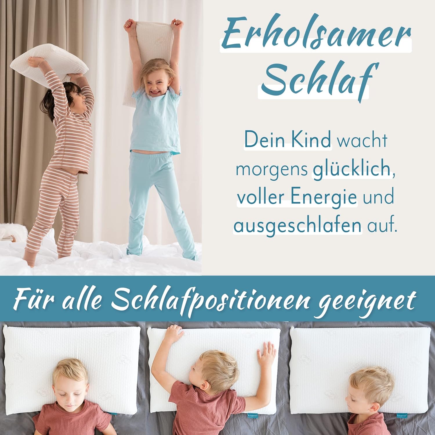 Ergonomisches Kinderkopfkissen aus Memory Foam