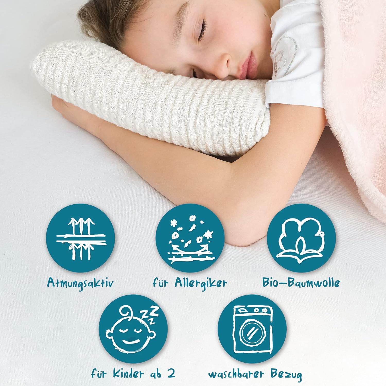Ergonomisches Kinderkopfkissen aus Memory Foam