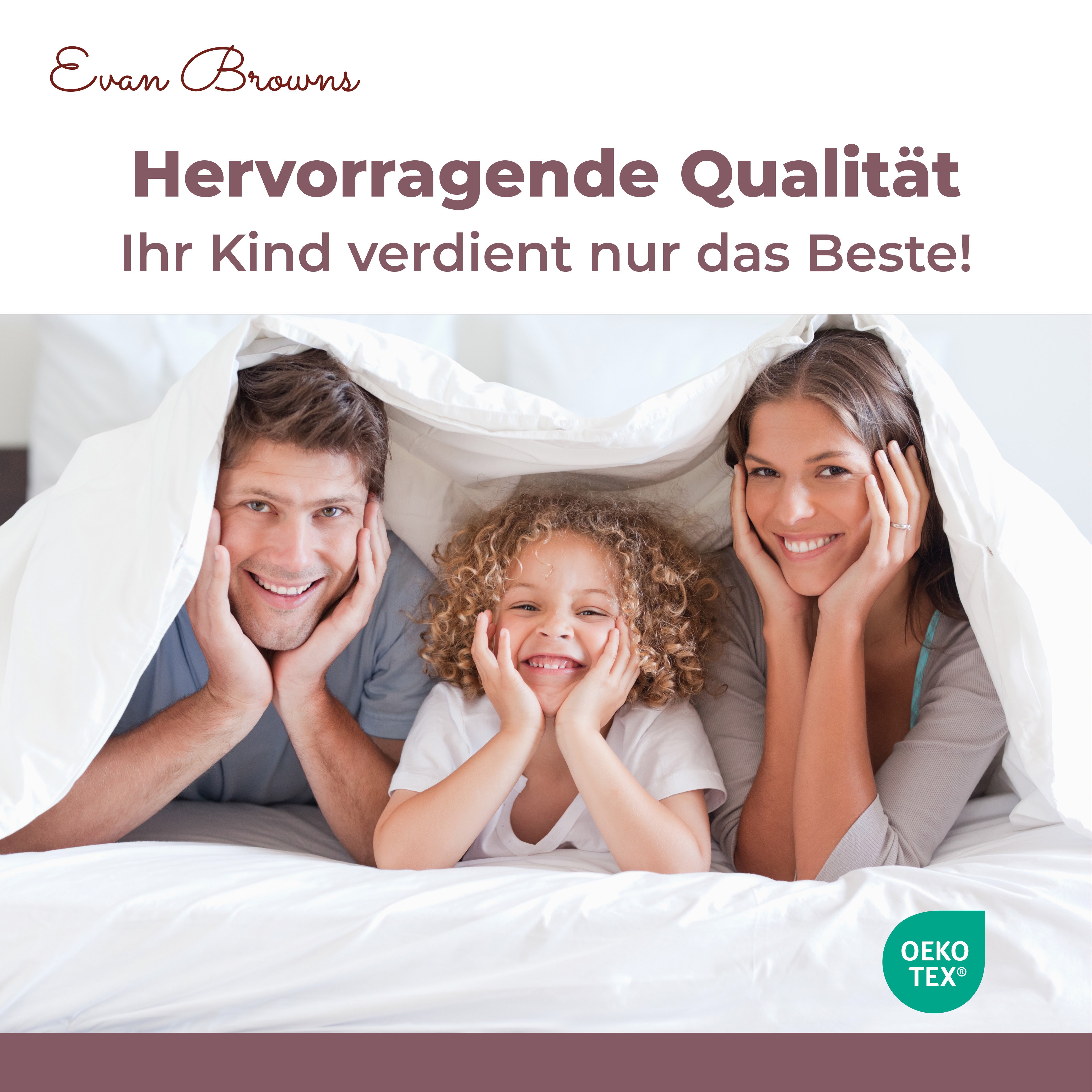 Evan Browns® Set Bettdecke 135x100 / Kopfkissen 40x60 cm