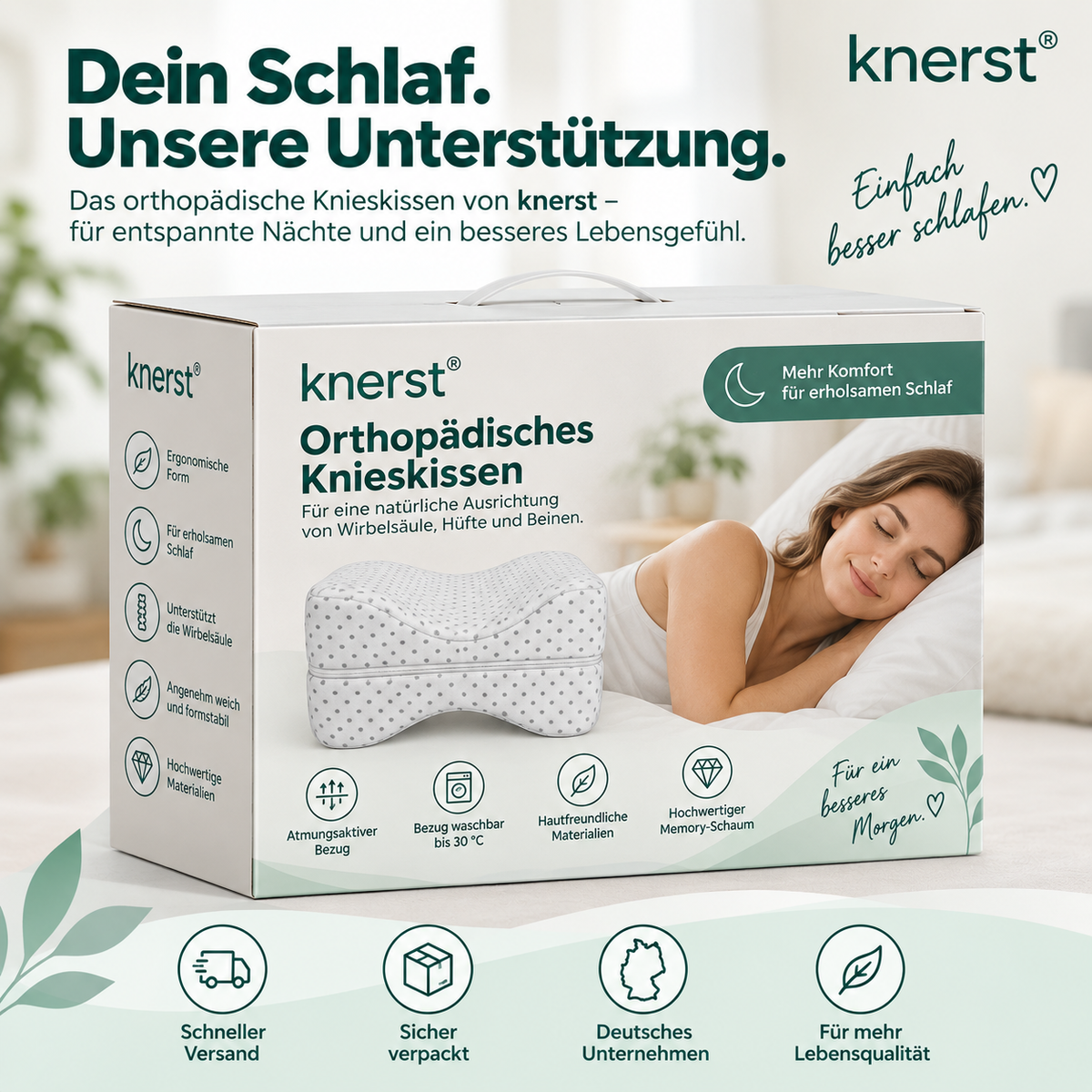 KNERST® Kniekissen aus Memory Foam