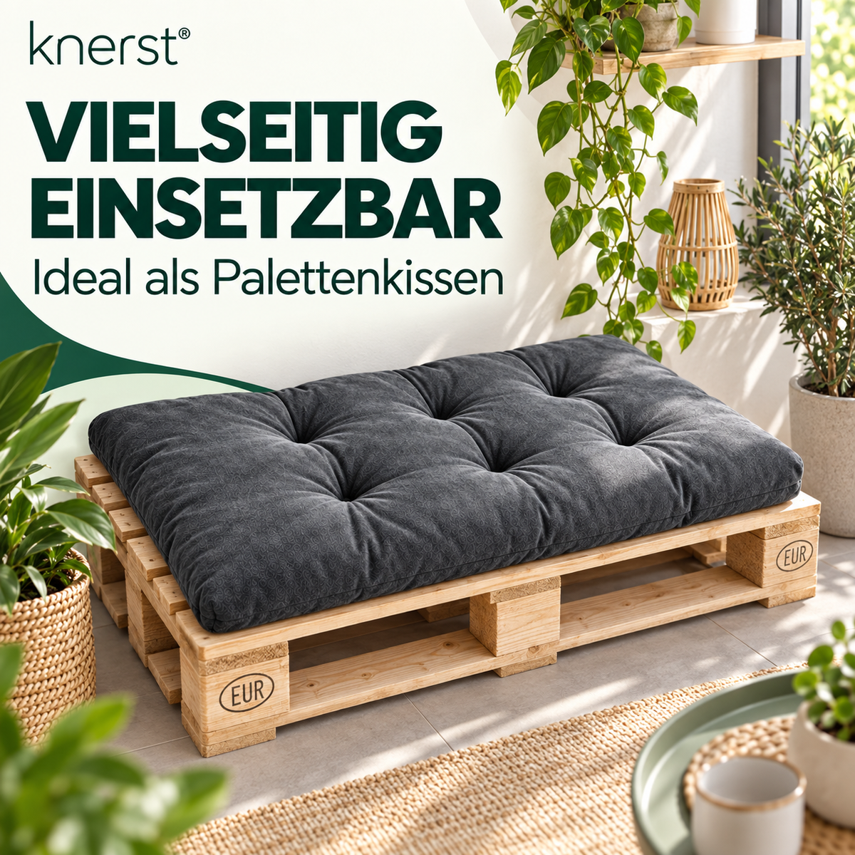 KNERST® Chillkissen 70x120 cm - Palettenkissen
