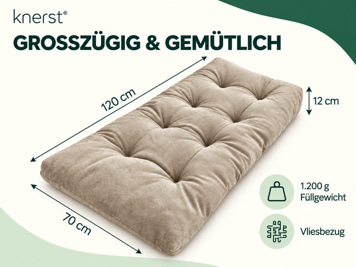 KNERST® Chillkissen 70x120 cm - Palettenkissen