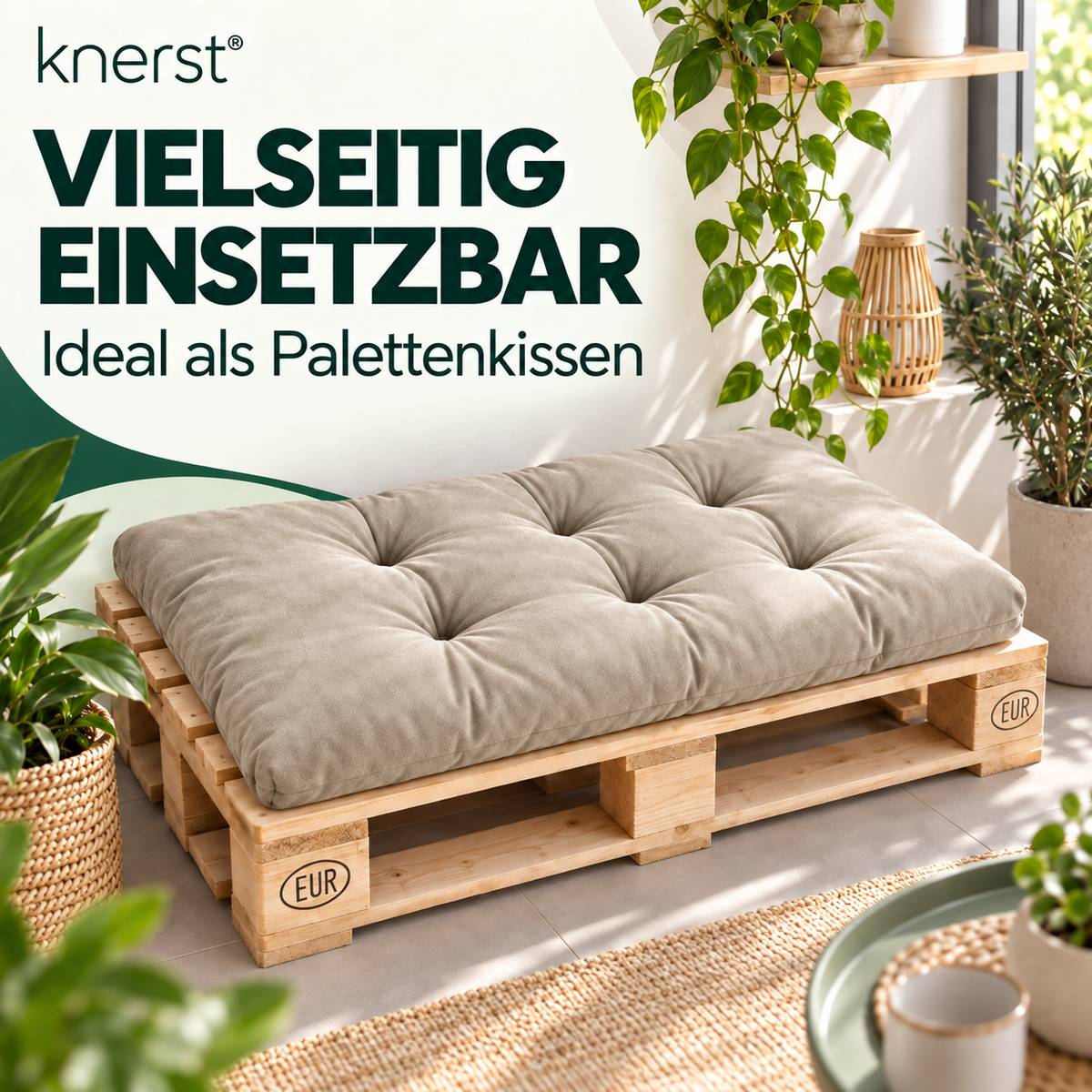 KNERST® Chillkissen 70x120 cm - Palettenkissen