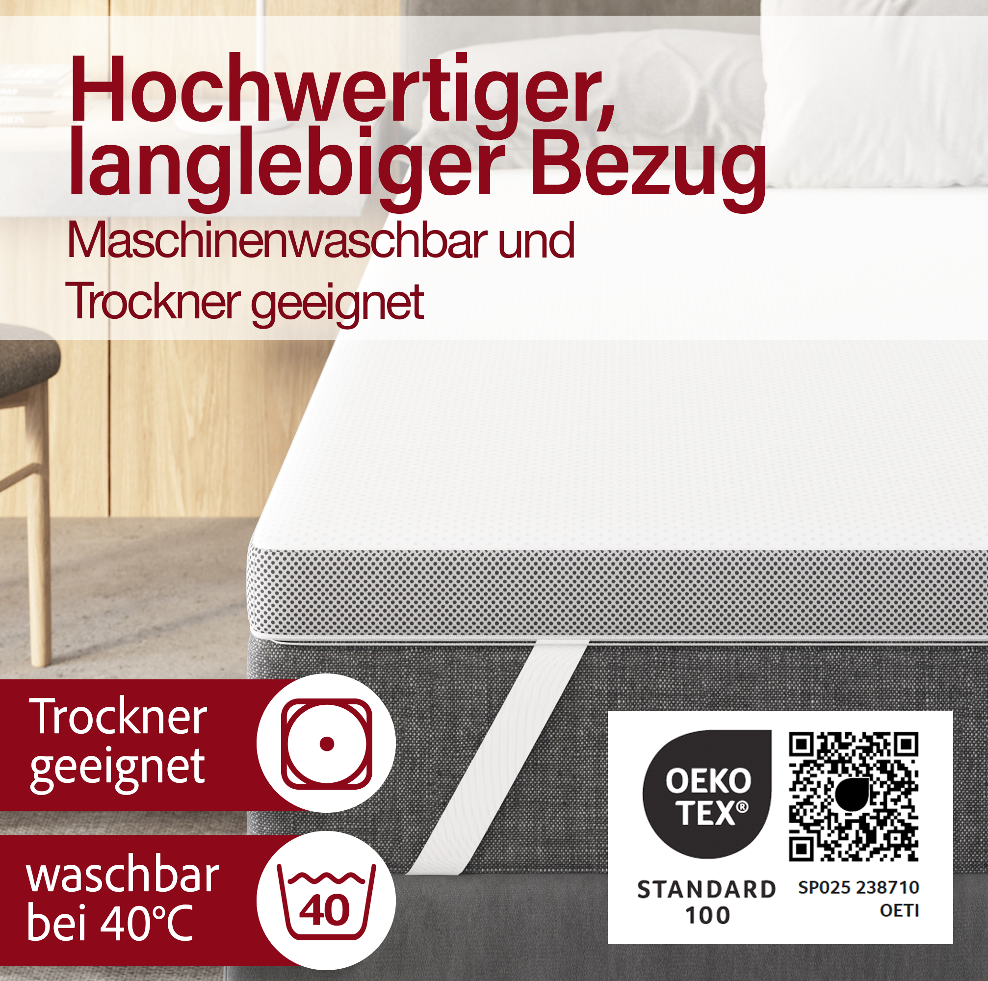 Evan Browns® 7 Zonen Matratzentopper
